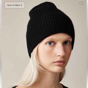 J Crew Ribbed cashmere beanie